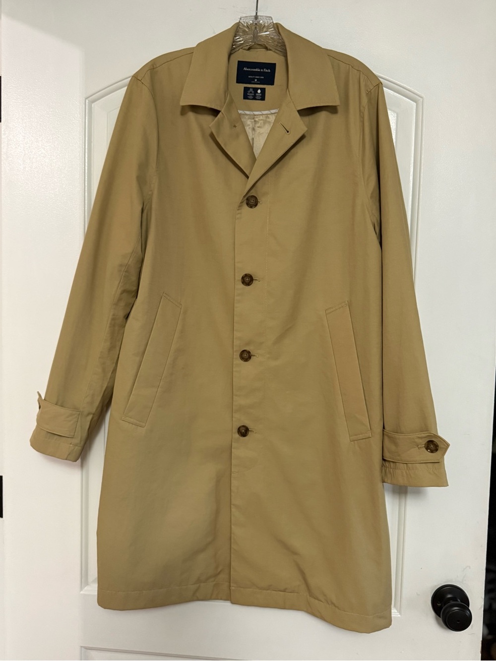 Abercrombie & Fitch Tan Men's Trench Coat